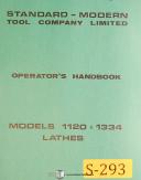 Standard Modern Tool-Standard Modern Tool 1554, Lathe, Operations and parts Manual 1973-1554-04